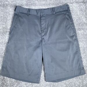 Nike Golf Chino‎ Shorts Men's 32 Medium Gray Flat Front Dri-Fit